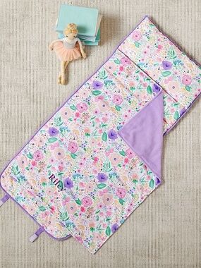 Pottery Barn Kids Mackenzie Lavender Floral Blooms Nap Mat